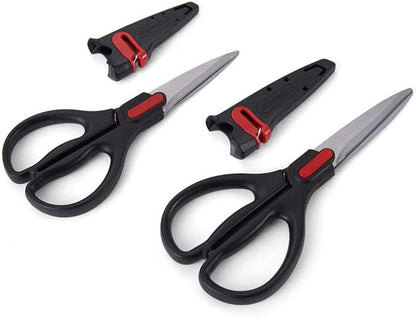 Self-Sharpening Stainless Steel All-Purpose Shears with Edgekeeper Sleeve