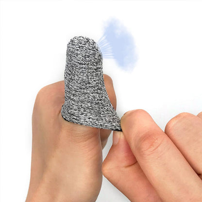 10pcs Cut Resistant Finger Sleeves Anti-wear Finger Cots Covers for Kitchen Cooking and Food Preparation Reusable Gray