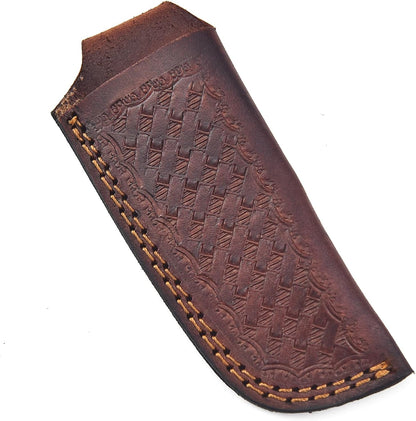 Leather Knife Sheath, Pocket Folding Knife Sheath with Belt Loop, Knife Cover,Knife Holster for Belt