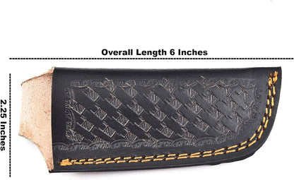 Leather Knife Sheath, Pocket Folding Knife Sheath with Belt Loop, Knife Cover,Knife Holster for Belt
