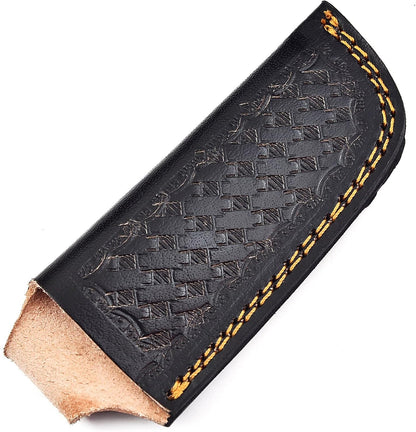 Leather Knife Sheath, Pocket Folding Knife Sheath with Belt Loop, Knife Cover,Knife Holster for Belt