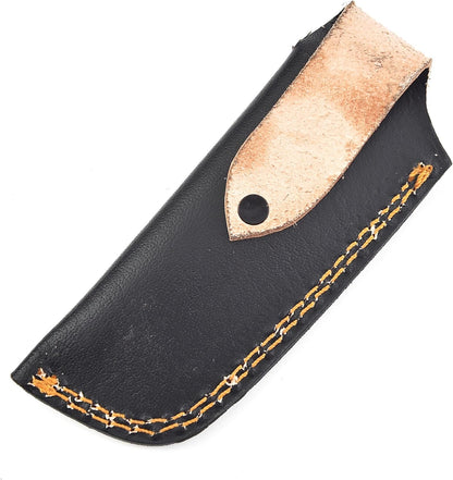 Leather Knife Sheath, Pocket Folding Knife Sheath with Belt Loop, Knife Cover,Knife Holster for Belt