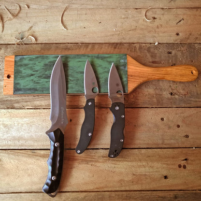 Leather Strop with Polishing Compound, Knife Stropping Kit for Sharpening & Honing Knives Tools