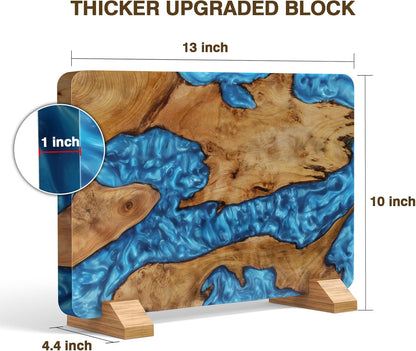 Magnetic Knife Block, Thickened Acacia Wood Kitchen Knife Holder
