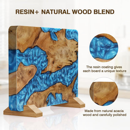 Magnetic Knife Block, Thickened Acacia Wood Kitchen Knife Holder