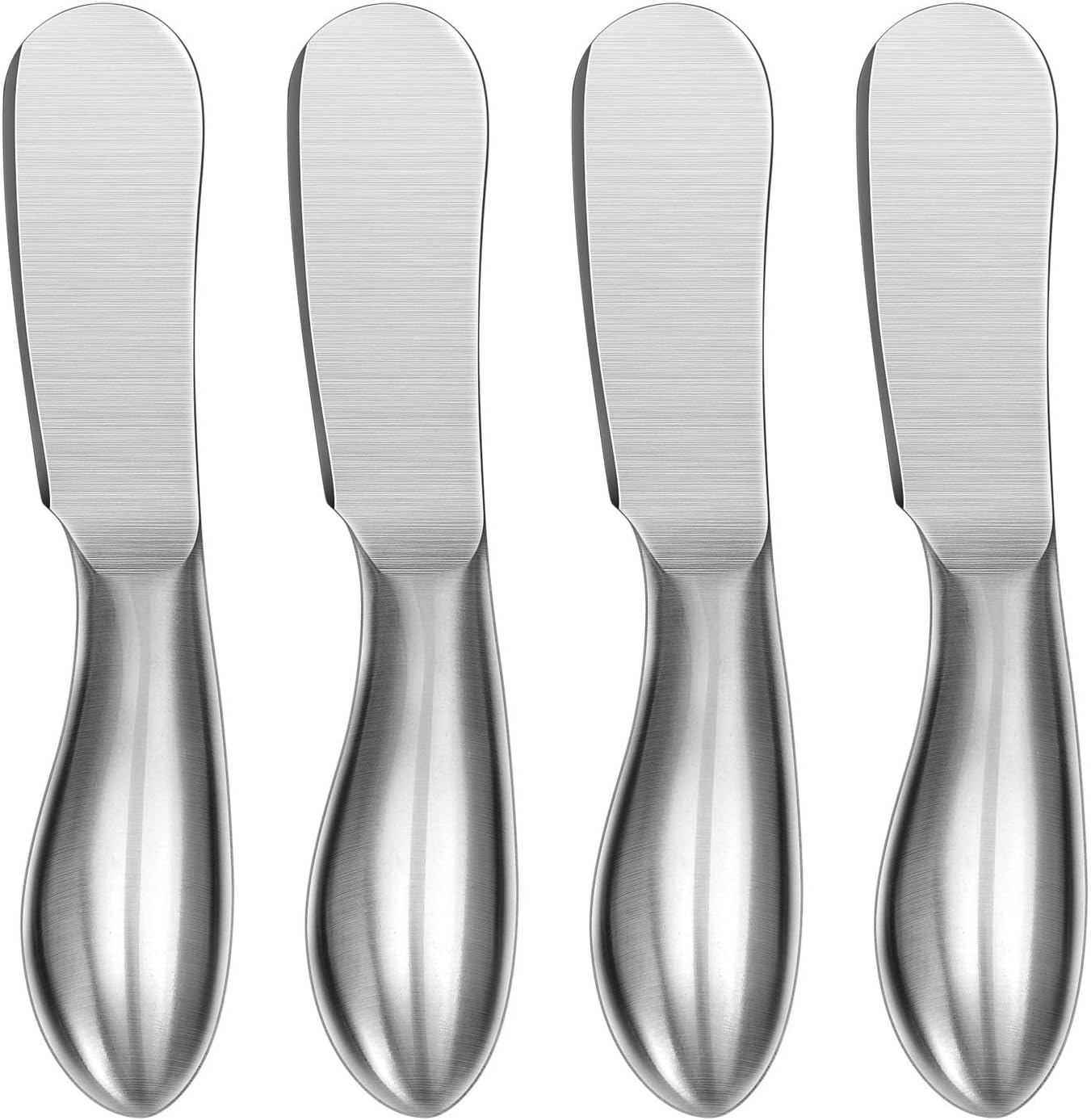 4-Piece Spreader Knife Set, Stainless Steel for Cheese Butter Jam, Dishwasher Safe Kitchen & Serving Utensils, Gift for Wedding Housewarming Christmas