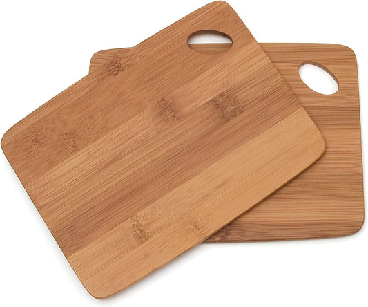 849 Bamboo Thin Cutting Board Set, Two 6 by 8-Inch Boards