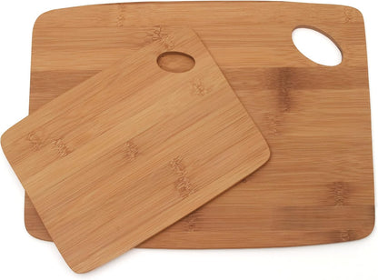 849 Bamboo Thin Cutting Board Set, Two 6 by 8-Inch Boards