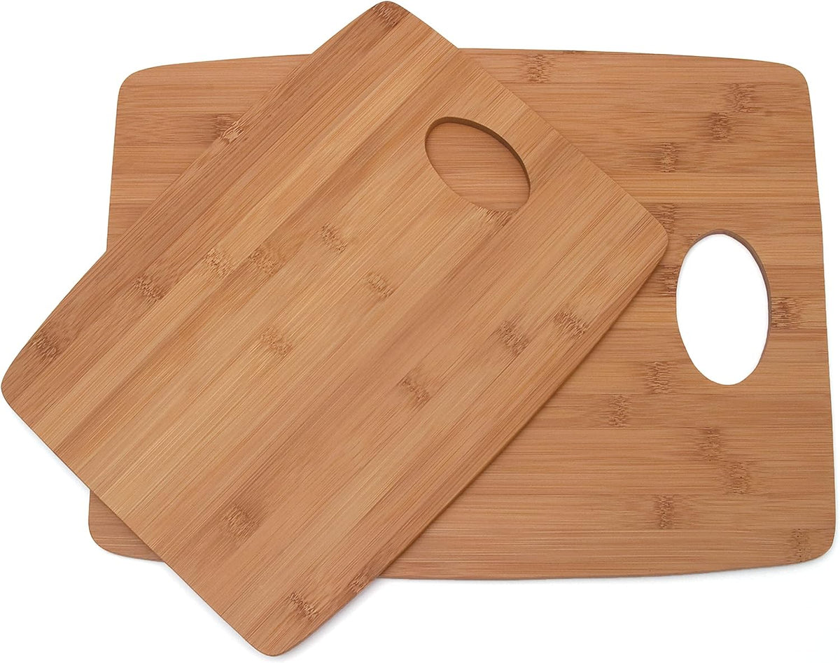 849 Bamboo Thin Cutting Board Set, Two 6 by 8-Inch Boards