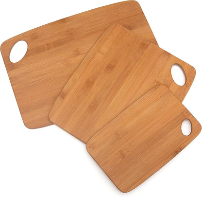 849 Bamboo Thin Cutting Board Set, Two 6 by 8-Inch Boards