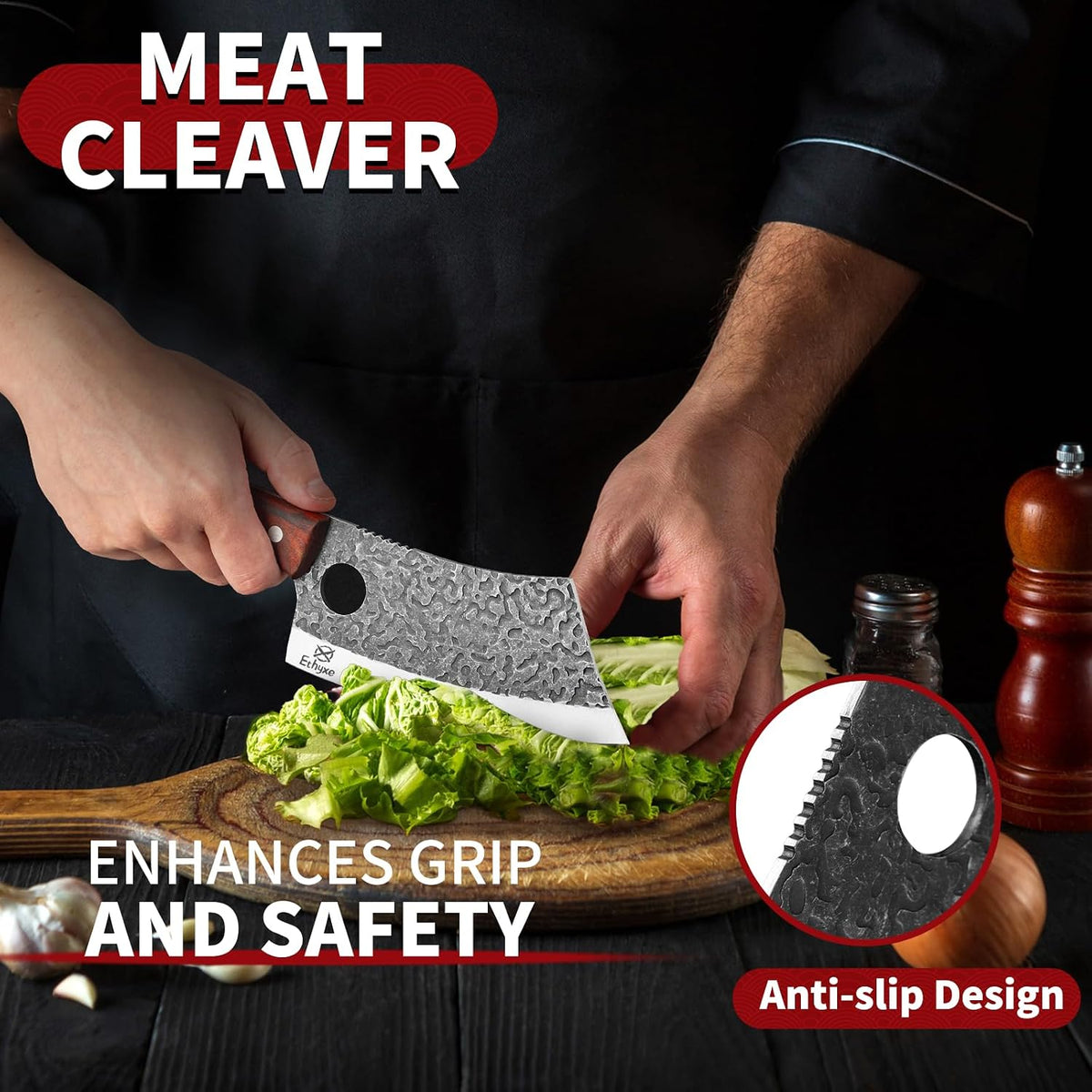 Butcher Knife Set – 3PCS Hand Forged Kitchen Knife Set