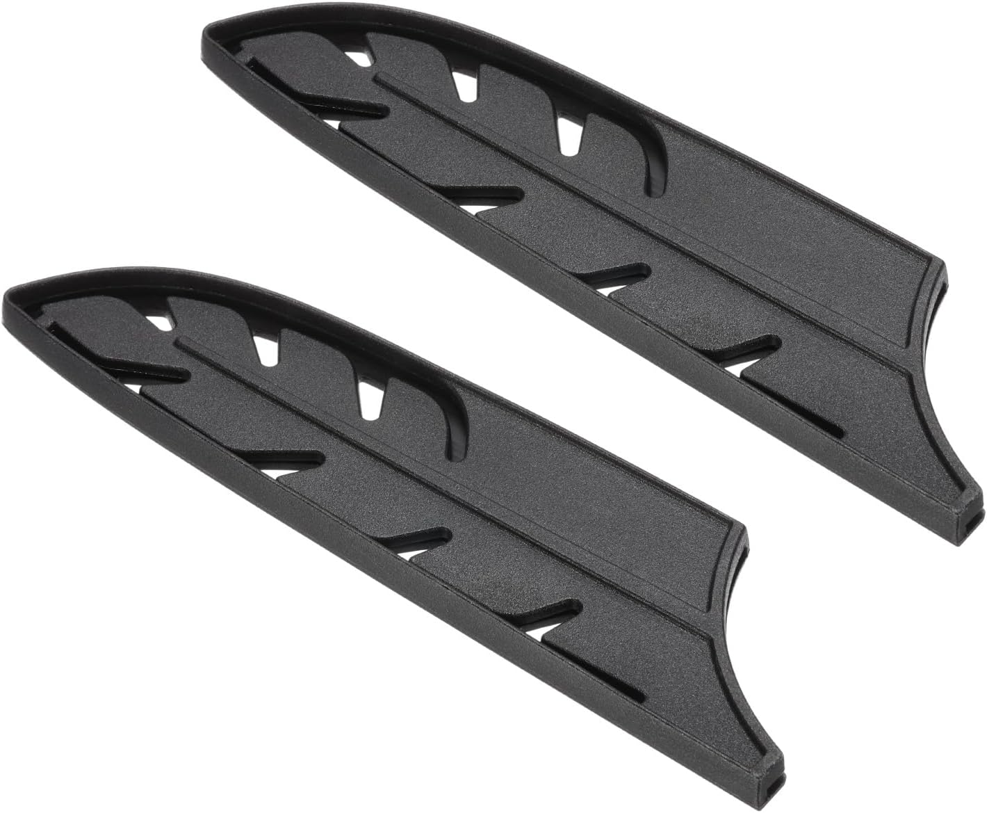 ABS Safety Knife Cover Sleeves for 5" Santoku Knife, Universal Chopping Edge Guard Blade Protector Sheath for Kitchen Bar, Black, 12.7cm L, Pack of 2