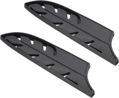 ABS Safety Knife Cover Sleeves for 5" Santoku Knife, Universal Chopping Edge Guard Blade Protector Sheath for Kitchen Bar, Black, 12.7cm L, Pack of 2