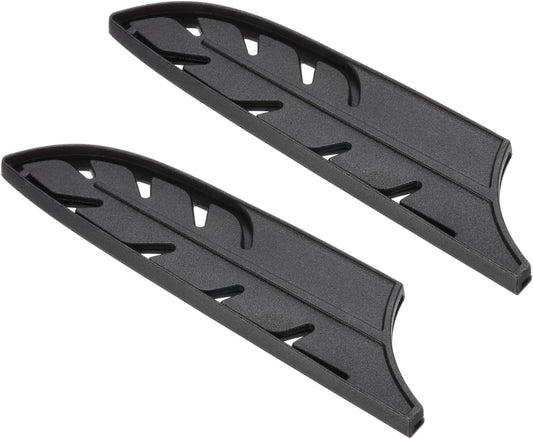 ABS Safety Knife Cover Sleeves for 5" Santoku Knife, Universal Chopping Edge Guard Blade Protector Sheath for Kitchen Bar, Black, 12.7cm L, Pack of 2
