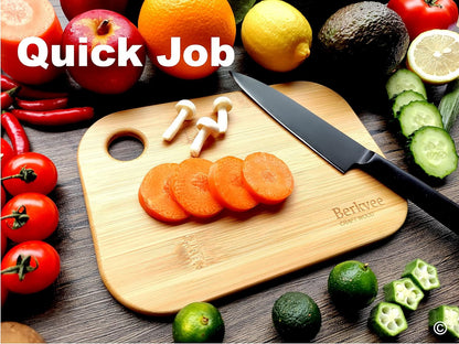 2 PCs Small FSC-CERTIFIED Bamboo Wood Cutting Board Set – Mini Lightweight Wooden Cutting Board- BPA Free