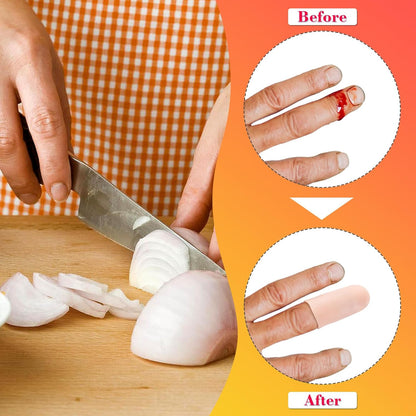 10pcs Gel Finger Cots, Silicone Finger Covers, Thumb Protector Finger Support Protector Caps Gloves