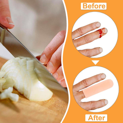 10pcs Gel Finger Cots, Silicone Finger Covers, Thumb Protector Finger Support Protector Caps Gloves