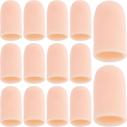10pcs Gel Finger Cots, Silicone Finger Covers, Thumb Protector Finger Support Protector Caps Gloves