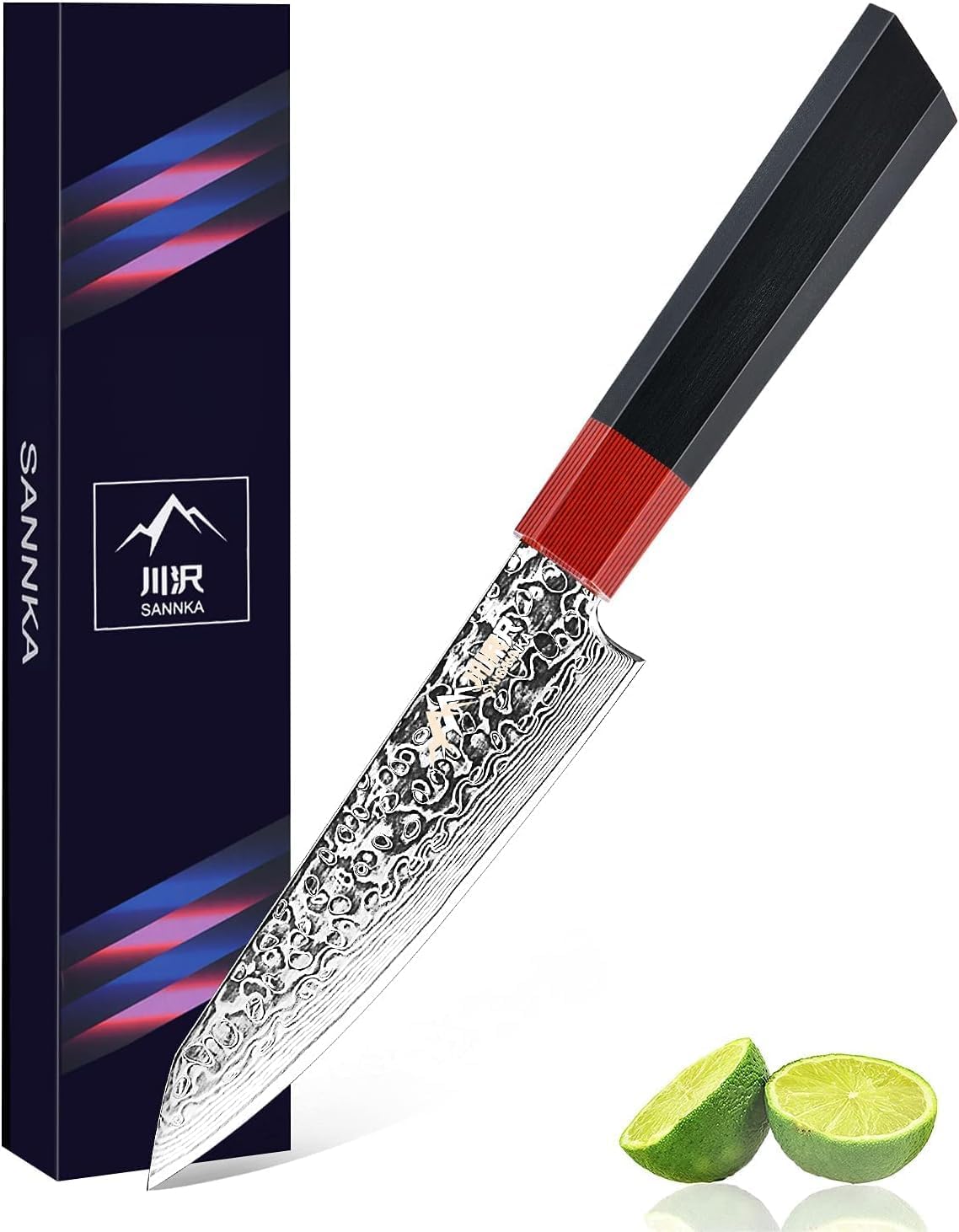 Kiritsuke Chef Knife 8.5 Inch, Japanese Damascus Knife 67-Layer Steel with G10 Handle - Sharp VG-10 High Carbon Stainless Steel for Home and Kitchen