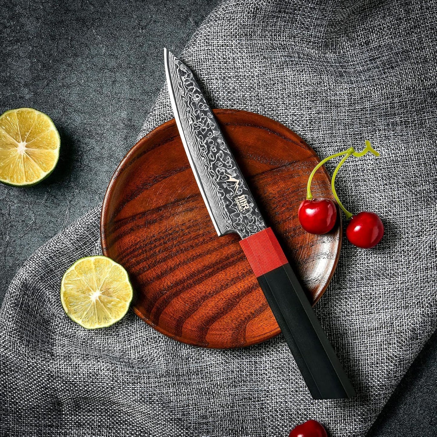 Kiritsuke Chef Knife 8.5 Inch, Japanese Damascus Knife 67-Layer Steel with G10 Handle - Sharp VG-10 High Carbon Stainless Steel for Home and Kitchen
