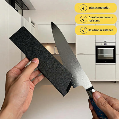 Professional 8-Inch Knife Sheath, Black ABS Plastic with Felt Lining, Waterproof Blade Guard Cover for 7-8 Inch Chef Knives, Kitchen Storage, Travel Protection