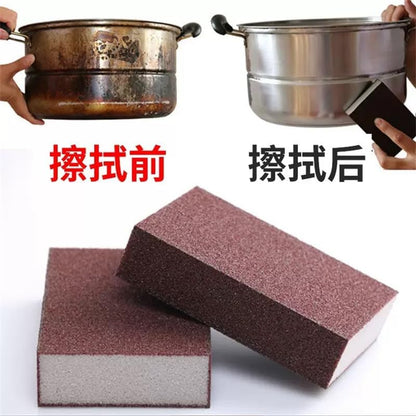 Diamond Sand Artifact Kitchen Sponge Eraser Household Stainless Steel Cleaning Tool Pot Bottom Black Scale Rust Removal Brush Pot Sponge Sand