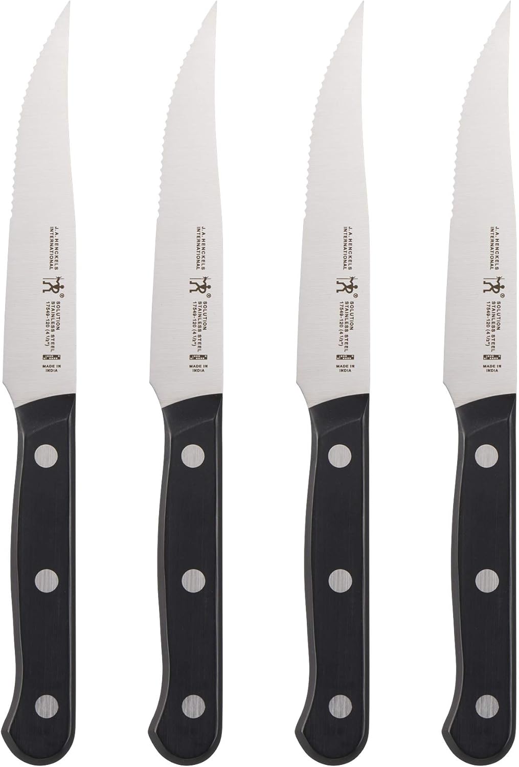 Solution Razor-Sharp Steak Knife Set of 4, German Engineered Informed by 100+ Years of Mastery