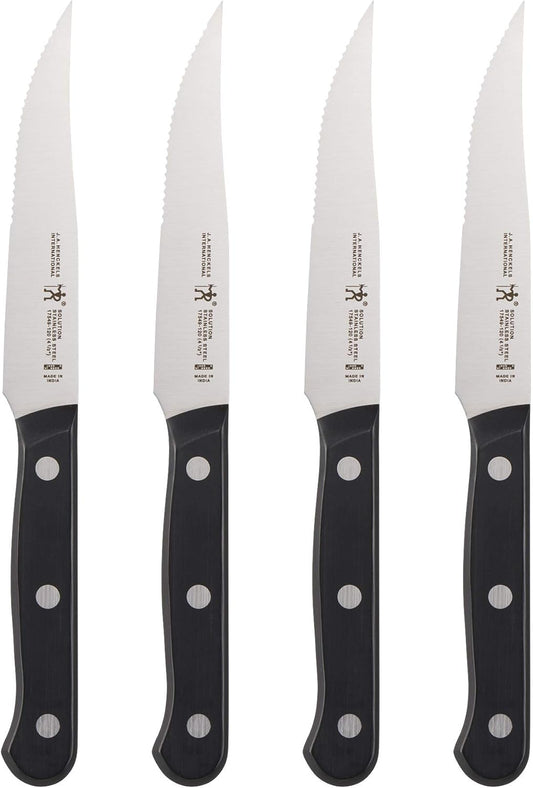 Solution Razor-Sharp Steak Knife Set of 4, German Engineered Informed by 100+ Years of Mastery