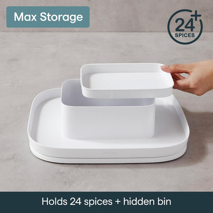 MagicTrack Rectangle Turntable, Lazy Susan Max Cabinet Organizer