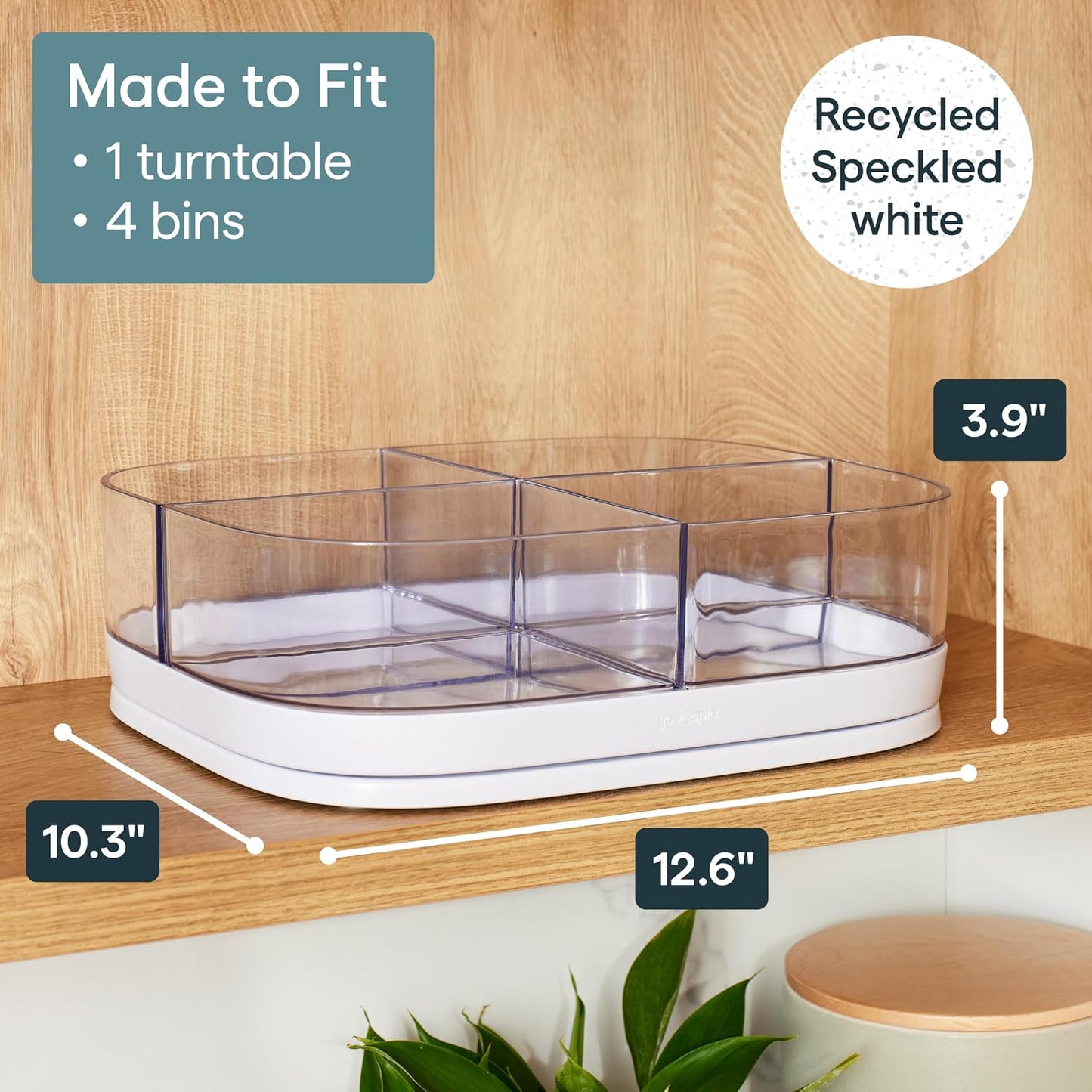 MagicTrack Rectangle Turntable, Lazy Susan Max Cabinet Organizer