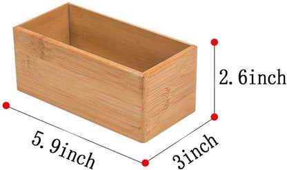 Bamboo Drawer Organizer - Kitchen Utensil Organizer Silverware Tray Cutlery Holder，Office Desk Supplies and Accessories,15 * 5.9 * 2.6,Black