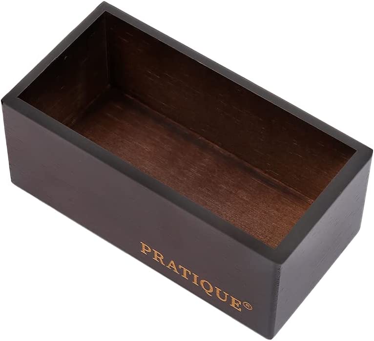Bamboo Drawer Organizer - Kitchen Utensil Organizer Silverware Tray Cutlery Holder，Office Desk Supplies and Accessories,15 * 5.9 * 2.6,Black