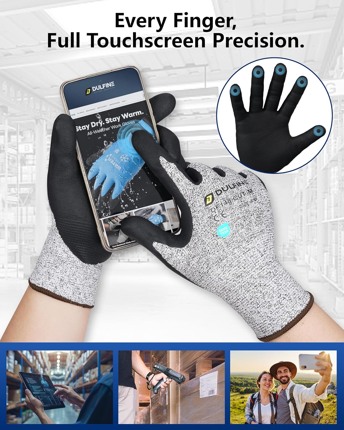 A3/A4/A9 Cut Resistant 2/3/6/12 Pairs Work Gloves for Men & Women | Touchscreen, Foam Nitrile Coated, Ideal for Glass Cutting, Wood Carving