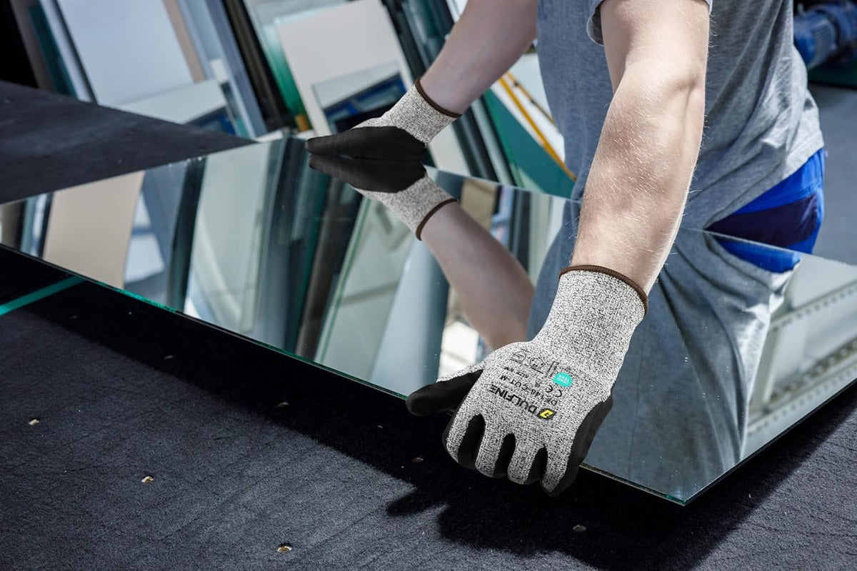 A3/A4/A9 Cut Resistant 2/3/6/12 Pairs Work Gloves for Men & Women | Touchscreen, Foam Nitrile Coated, Ideal for Glass Cutting, Wood Carving