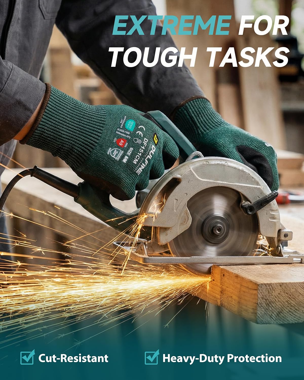 A3/A4/A9 Cut Resistant 2/3/6/12 Pairs Work Gloves for Men & Women | Touchscreen, Foam Nitrile Coated, Ideal for Glass Cutting, Wood Carving
