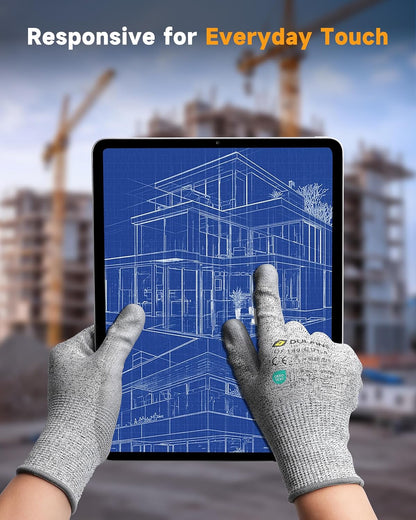 A3/A4/A9 Cut Resistant 2/3/6/12 Pairs Work Gloves for Men & Women | Touchscreen, Foam Nitrile Coated, Ideal for Glass Cutting, Wood Carving