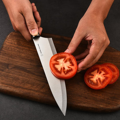 2 Piece Santoku Knife Set 7 Inch and 5 Inch Santoku Knives - Professional Grade Sharp High Carbon Stainless Blades for Effortless Slicing, Cutting and Chopping With Matching Blade Guards