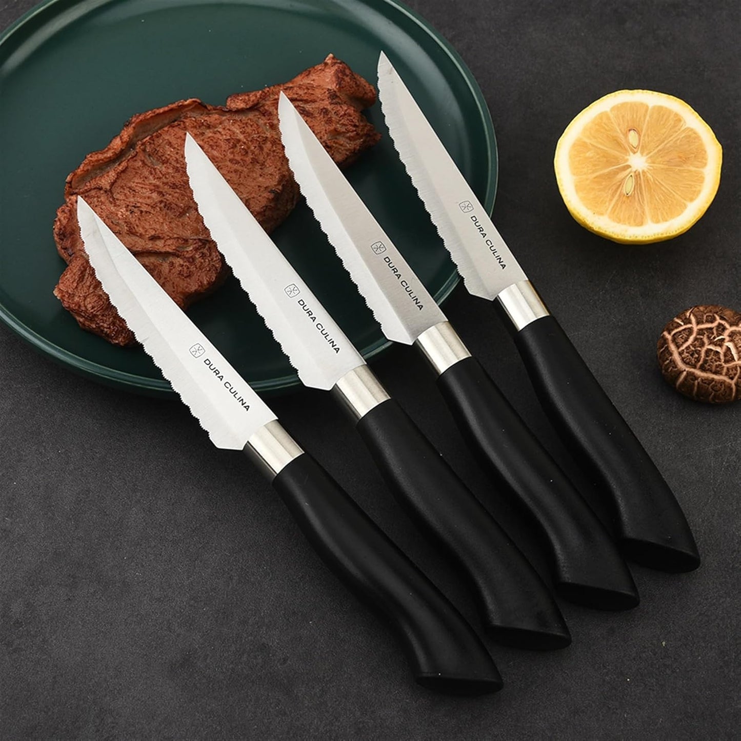 2 Piece Santoku Knife Set 7 Inch and 5 Inch Santoku Knives - Professional Grade Sharp High Carbon Stainless Blades for Effortless Slicing, Cutting and Chopping With Matching Blade Guards