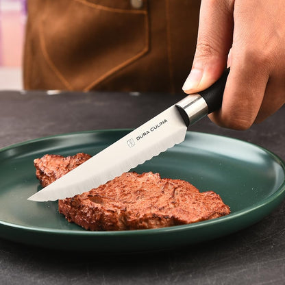 2 Piece Santoku Knife Set 7 Inch and 5 Inch Santoku Knives - Professional Grade Sharp High Carbon Stainless Blades for Effortless Slicing, Cutting and Chopping With Matching Blade Guards