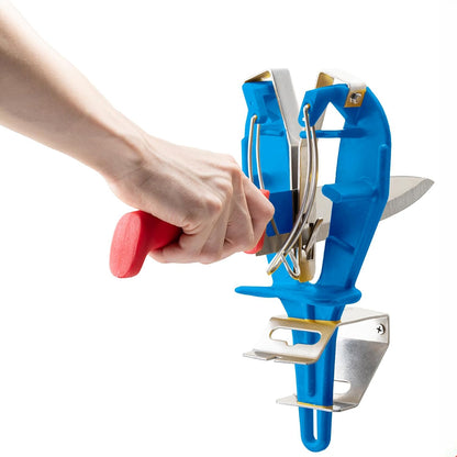 Stainless Steel Knife Sharpener Tool with Bracket, Maintenance Sharpening Tool for Kitchen Abattoirs Knives Helps Repair Sharpens, Hones, Polishes Blades