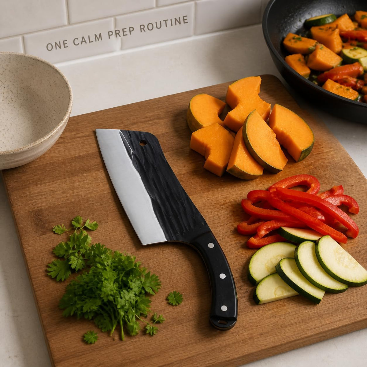 Heavy Duty Stainless Steel Bone Cleaver Knife for Home Chopping Bones