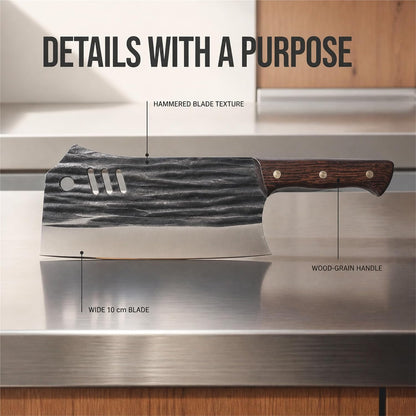 Heavy Duty Stainless Steel Bone Cleaver Knife for Home Chopping Bones