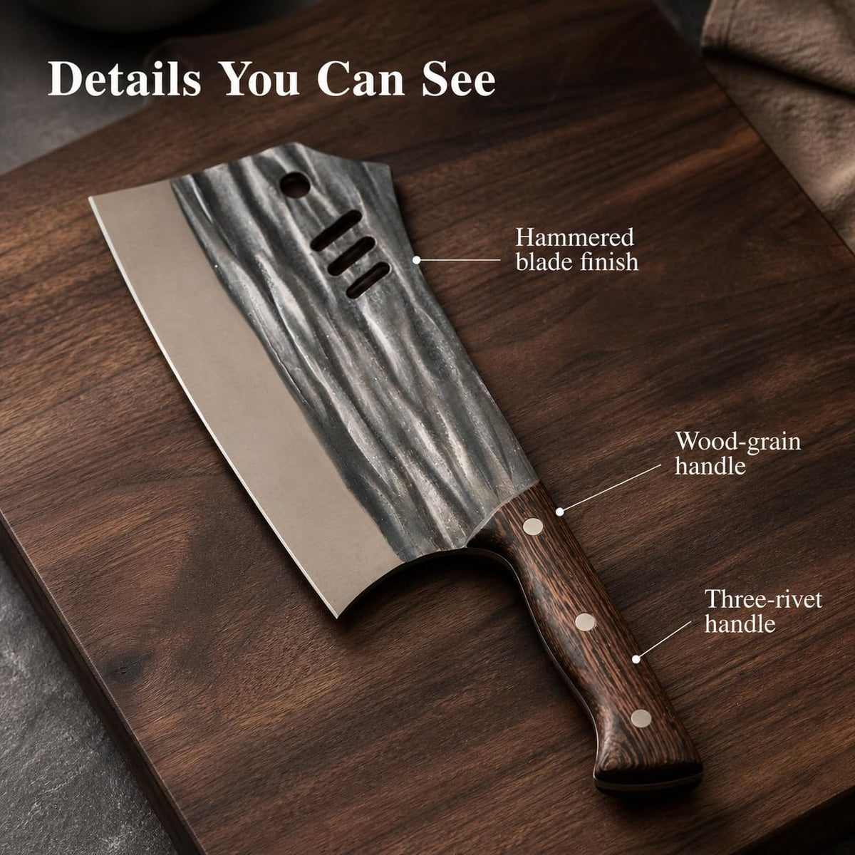 Heavy Duty Stainless Steel Bone Cleaver Knife for Home Chopping Bones
