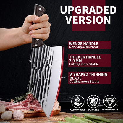 Heavy Duty Stainless Steel Bone Cleaver Knife for Home Chopping Bones