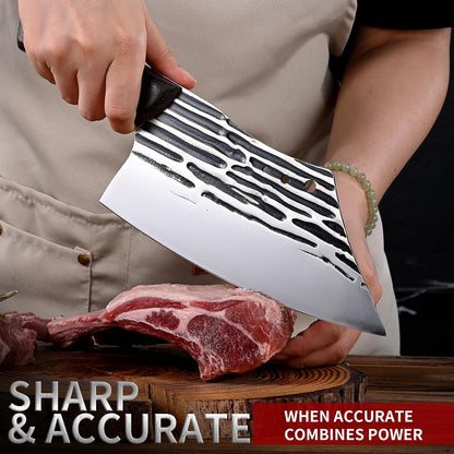 Heavy Duty Stainless Steel Bone Cleaver Knife for Home Chopping Bones