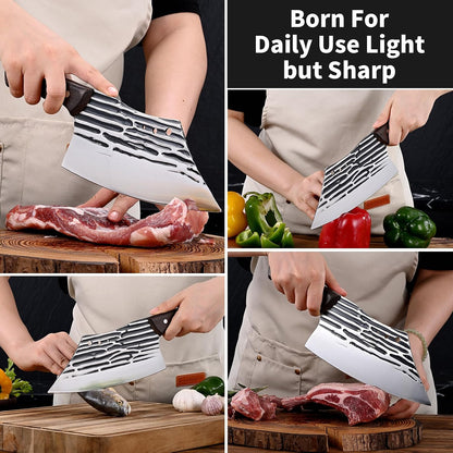Heavy Duty Stainless Steel Bone Cleaver Knife for Home Chopping Bones