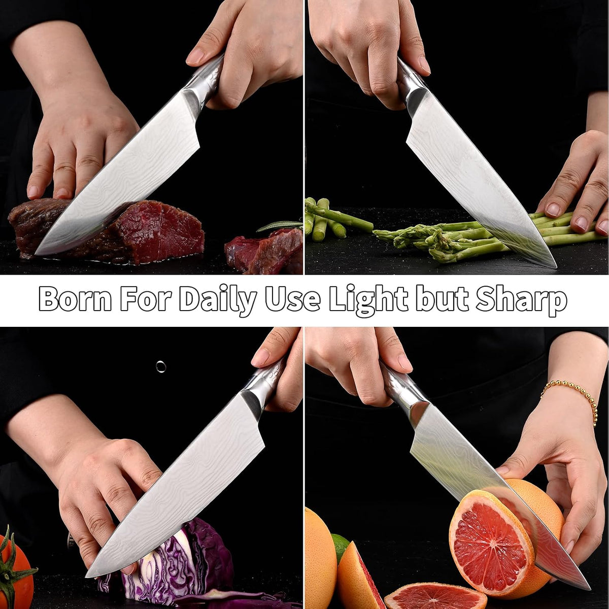 Heavy Duty Stainless Steel Bone Cleaver Knife for Home Chopping Bones