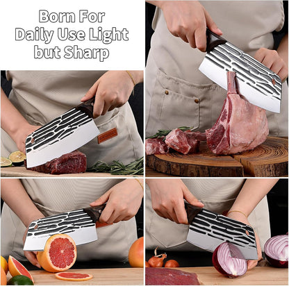 Heavy Duty Stainless Steel Bone Cleaver Knife for Home Chopping Bones