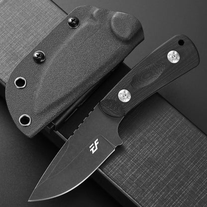 EF121 EDC Fixed Blade Knife D2 Blade Steel G10 Handle with Kydex Sheaths for Outdoor Activities Camping