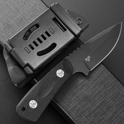 EF121 EDC Fixed Blade Knife D2 Blade Steel G10 Handle with Kydex Sheaths for Outdoor Activities Camping